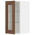 METOD Wall cabinet w shelves/glass door, white/Bodbyn off-white, 30x60 cm - IKEA