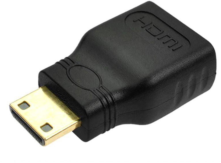 Mini HDMI Male To HDMI Female Adapter Connecter Black