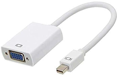 Generic Mini Display Port To Vga Cable adapter Converter For Macbook White Color