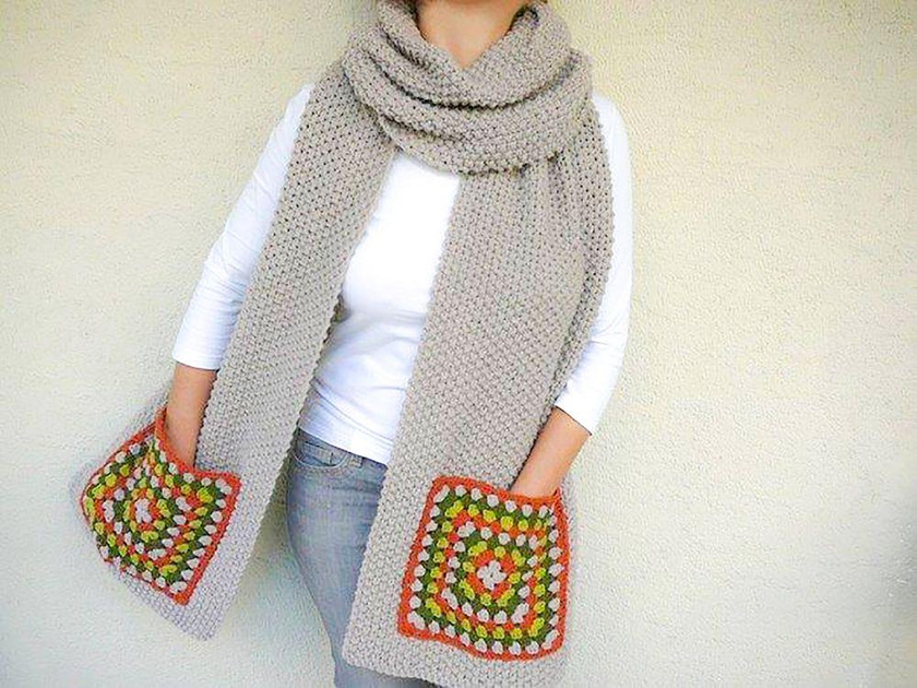 Gray Traditional Scarves For Women