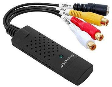 محول بطاقة التقاط فيديو بمنفذ USB 4جيجابايت أسود/أحمر/أصفر