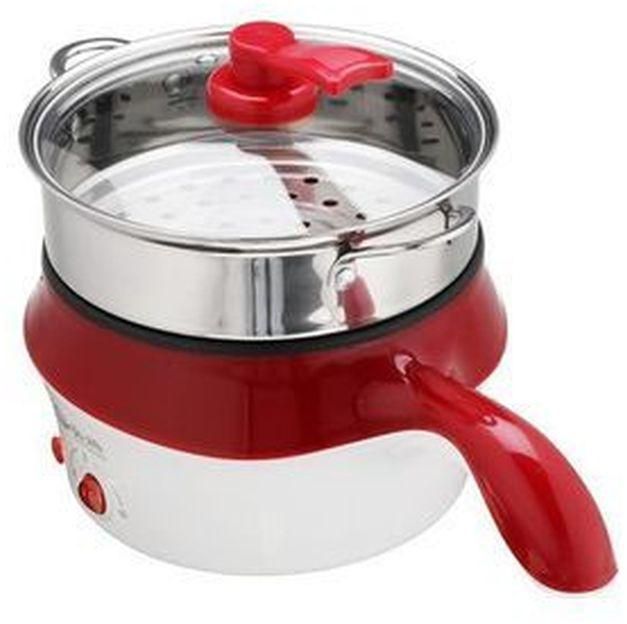 1.8L Double-Layer Stainless Steel Mini Electric Pot Cooker
