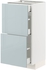 METOD / MAXIMERA Base cab with 2 fronts/3 drawers - white/Kallarp light grey-blue 40x37 cm