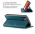 جراب جلد فينتاج قابل للطي مقاوم للصدمات بقفل مغناطيسي ومسند بفتحات للكروت لموبايل ايفون 12 Pro Max بحجم 6.7 بوصة من كلتربري - ازرق