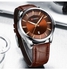 Leather Analog Wrist Watch J4340BR-1