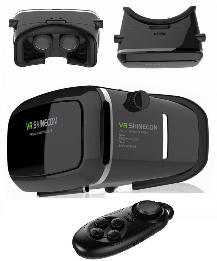 نظارة 3D ثلاثية الابعاد المحاكية للواقع الإفتراضي متوافق مع كل الهواتف الذكية و ريوموت   بلوتوث