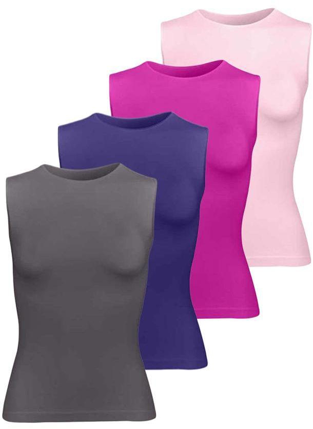 Silvy Set Of 4Tanks Tops For Women - Multicolor, 2 X-Large
