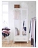 TYSSEDAL Wardrobe, white/mirror glass, 88x58x208 cm - IKEA
