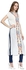 Embroidered longline top Long side slide -OFF WHITE