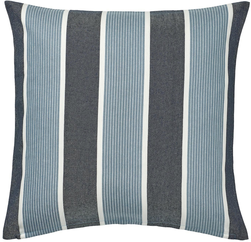 KORALLBUSKE Cushion cover - dark blue light blue/stripe pattern 50x50 cm