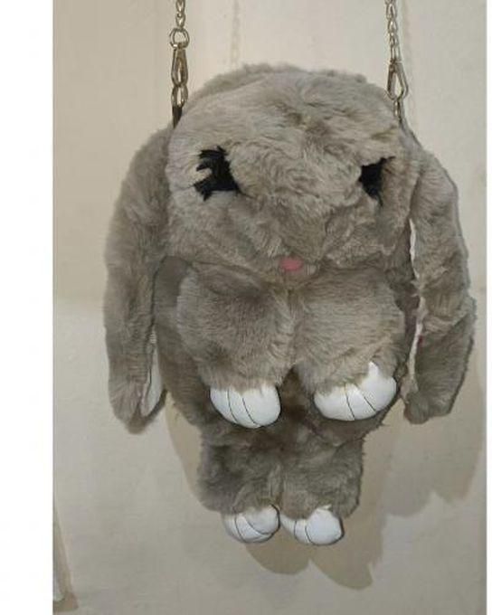 Fur Rabbit Shoulder Chain Bag For Girls, Collage, Outdoors