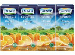 Lacnor Essential Orange Juice 8 x 180ml
