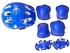 طقم معدات لوح تزلج باللون الأزرق من 7 قطع للسلامة أثناء الركوب لطفلك الصغير ‎20x13x3سم