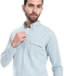 Pavone Buttons Down Closure Dupplin Pattern Shirt - White, Blue & Lime Green
