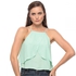TrendyolMilla Green Polyester Square Neck Blouse For Women