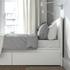 MALM هيكل سرير، عالي مع 4 صناديق تخزين - أبيض/Luröy ‎180x200 سم‏