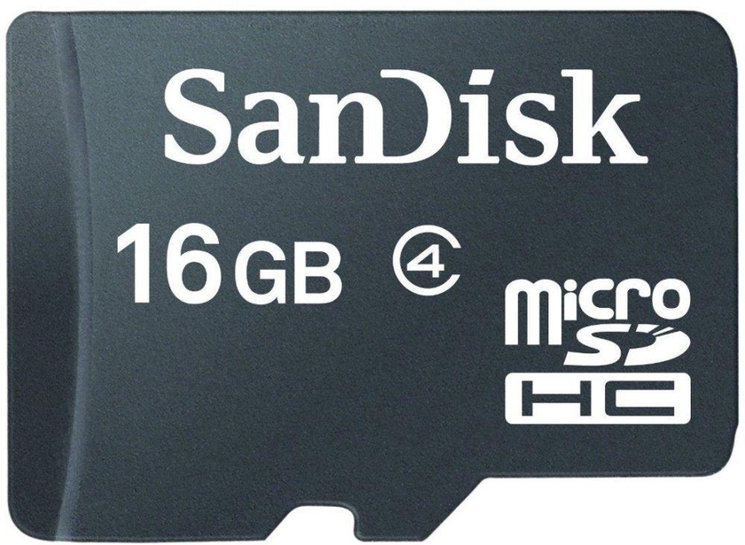 SanDisk 16GB microSDHC Class 4 Memory Card