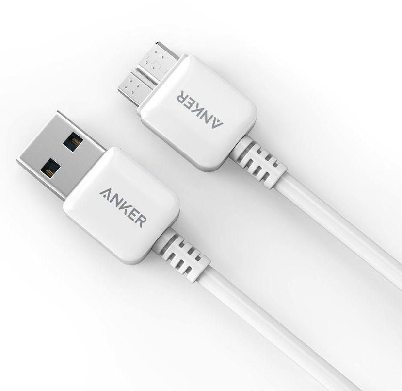Anker [2-Pack] 90cm Micro USB 3.0 Cables for Samsung Galaxy S5, Note 3, External Hard Drives