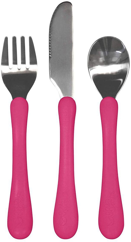 Green Sprouts, Cutlery Set, Pink, +12 Months - 1 Kit
