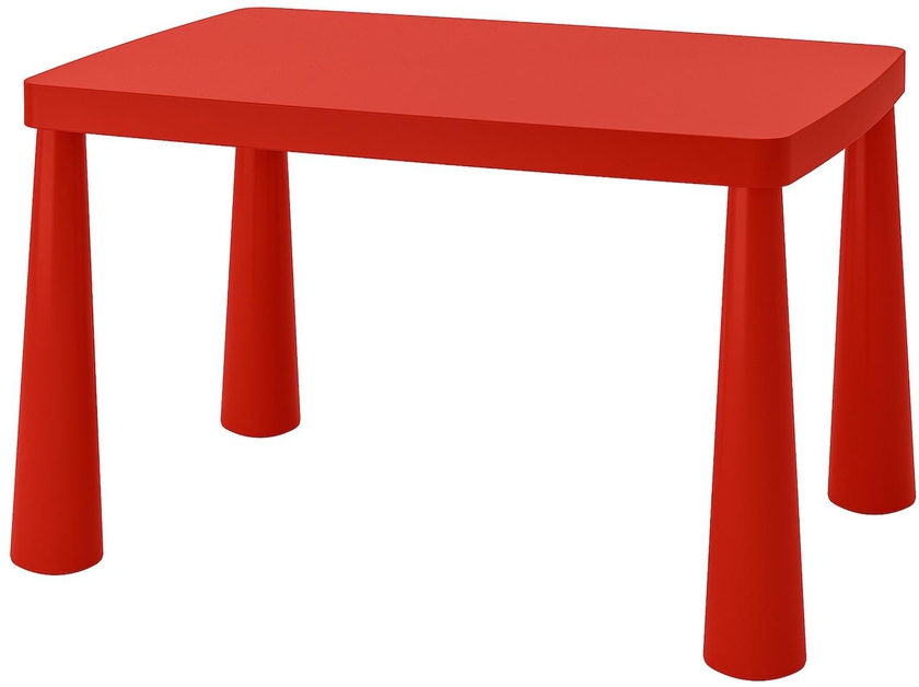 MAMMUT Children's table - in/outdoor red 77x55 cm