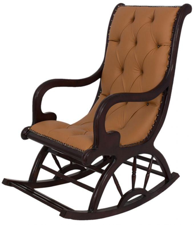 Art Home Upholstered Rocking Chair - Brown