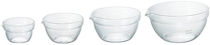 Hario Mixing Bowl with Spout, Set of 4