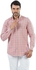 Clever Men's Shirt - Made Of Cotton -Pink & Multicolor