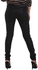 Textured Skinny Jeans - Black -BLACK