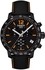 ساعة تيسوت صناعة سويسرية كويكستر سوداء للرجال بسوار من الجلد - T095.417.36.057.00
