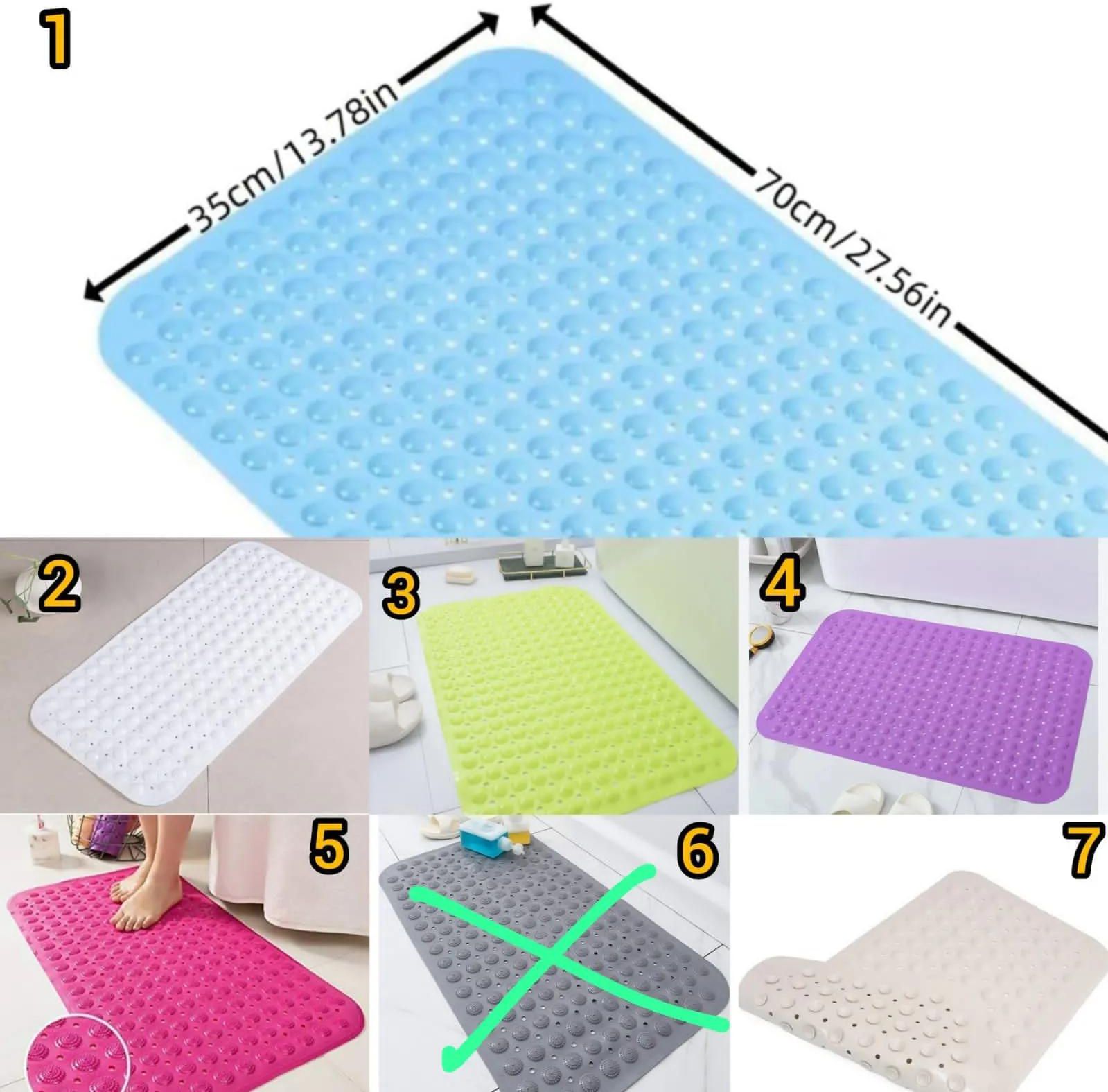 Generic Anti-slip Bathroom Mat Antislip Non Slip Safety Mat.Quality non-slip bathroom mat Designed with patterned rubber for anti-slip properties Easy to clean