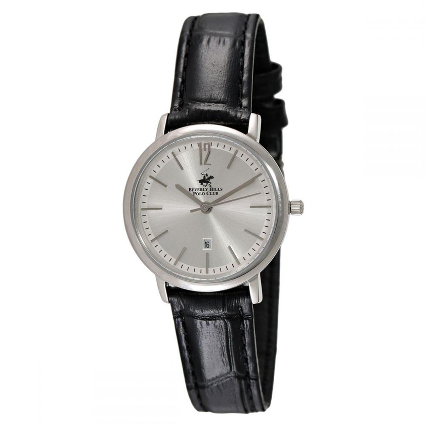 Beverly Hills Polo Club Women's Silver Dial Leather Band Watch - BH534-01