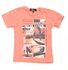 Andora "New York" Pattern Slip On Boys T-Shirt - Heather Salmon Orange