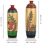 Moorni Madhubani Handpainted Bottle Shape Terracotta Vase Set