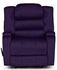Velvet Upholstered Classic Recliner Chair With Bed Mode Dark Purple 92x95x80cm