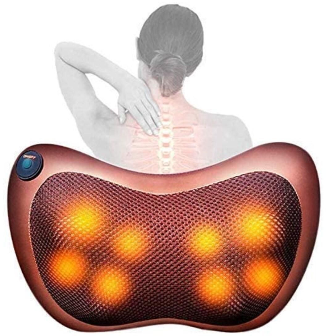 Multifunction Massage Pillow with 8 Massager Heads Heater Neck Shoulder Body Electric Massager For Home Office Car And Bed Use
