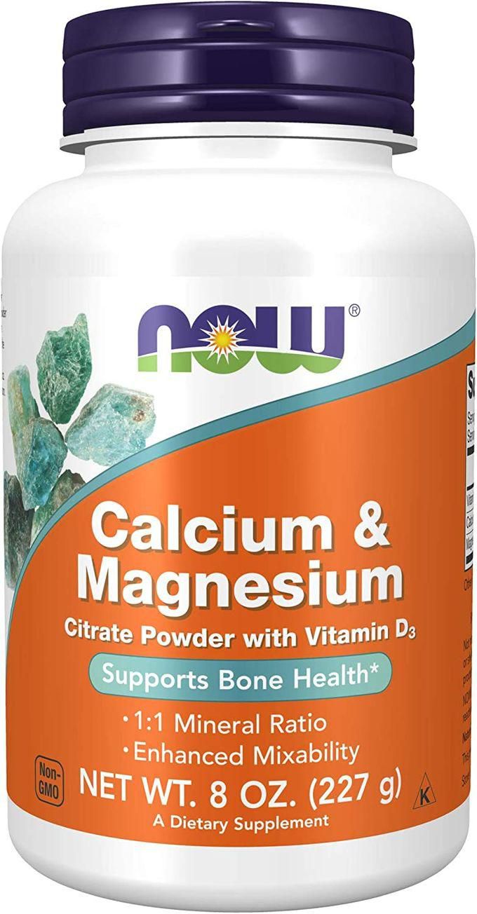 Now Foods Calcium & Magnesium Citrate Powder With Vitamin D3, 227g