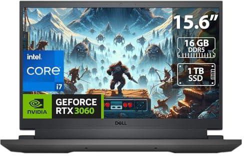 DELL G15 5520 Gaming Laptop - 12th Intel Core i7-12700H 14 Cores, 16 GB DDR5-4800 Mhz RAM, 1 TB SSD, Nvidia Geforce RTX 3060 GDDR6 Graphics, 15.6" FHD (1920X1080) 165 Hz, Backlit Keyboard, Windows 11