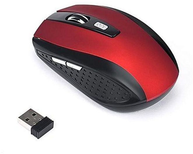 Generic 2.4GHz Wireless Gaming Mouse USB Receiver Pro Gamer For PC Laptop Desktop-Red