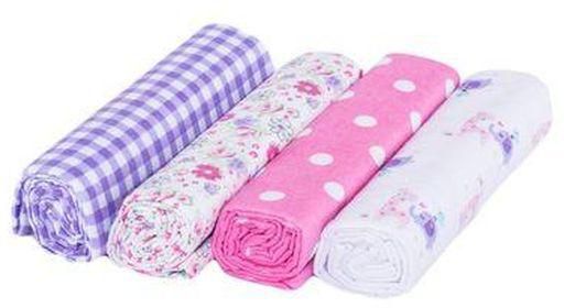 Baby Cotton Receiving Blankets(set Of 4)