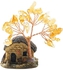 شجرة المال مرصعة بالكريستال والأحجار الكريمة الطبيعية أصفر