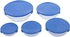 Claro Glass Storage Bowls Set of 5 Pieces - Blue