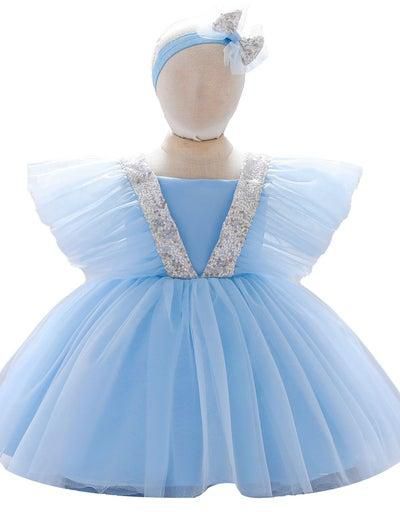 Princess Flower Cap Sleeve Maxi Dress
