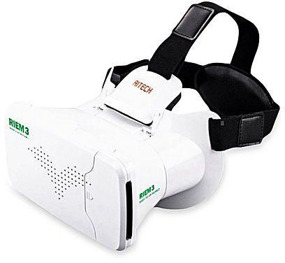 Ritech [Riem III] Virtual Reality 3D Head-Mounted Glasses White