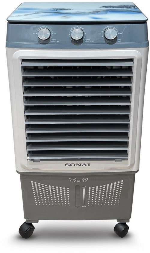 Get Sonai MAR40AC Air Cooler, Flow 40, 90 Watt, 40 Liters, 3 Speeds - Multicolor with best offers | Raneen.com