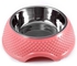 Generic Fashion Stainless Steel Detachable Dog Cat Puppy Pet Bowl - Pink