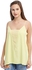 Milla by Trendyol Yellow Polyester Square Neck Cami & Strappy Top For Women