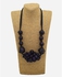 ZISKA Bunch Grapes Wooden Necklace - Purple