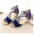 Fashion Lightning Women Fashion Sandals Casual Shoes Flat Summer Open Toe Flip Flops BU 36 -Blue