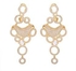 SH - STAR HARVEST Brass Jewelry AAA Cubic Zircon Luxury Circle Shape Gold plated Earring for Female J - 0269E - Golden