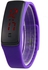 Generic Unisex LED Digital Watch Silicone Strap -Purple